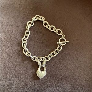 Silver heart bracelet